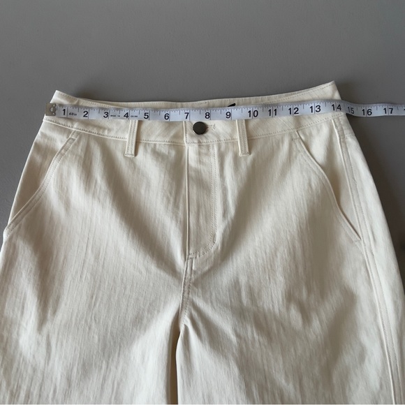 Jenni Kayne High Rise Wide Leg Jeans In Natural Sz 2 NWT Neutral Minimalist Crop - Picture 6 of 14